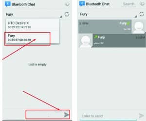تطبيق Bluetooth chat